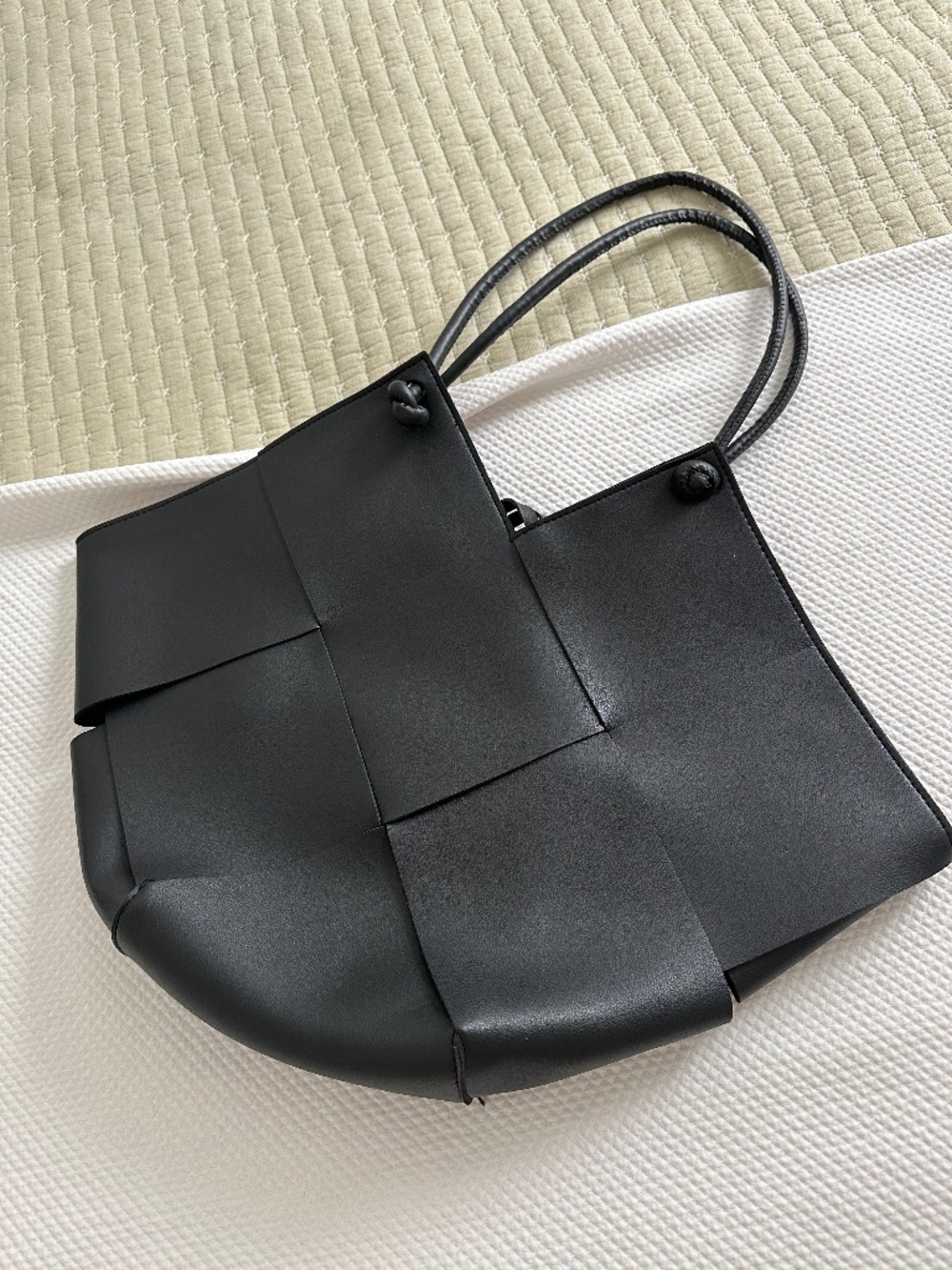 NWOT black tote with free pouchette